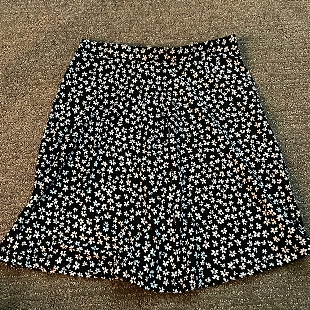 Black and white flower skirt